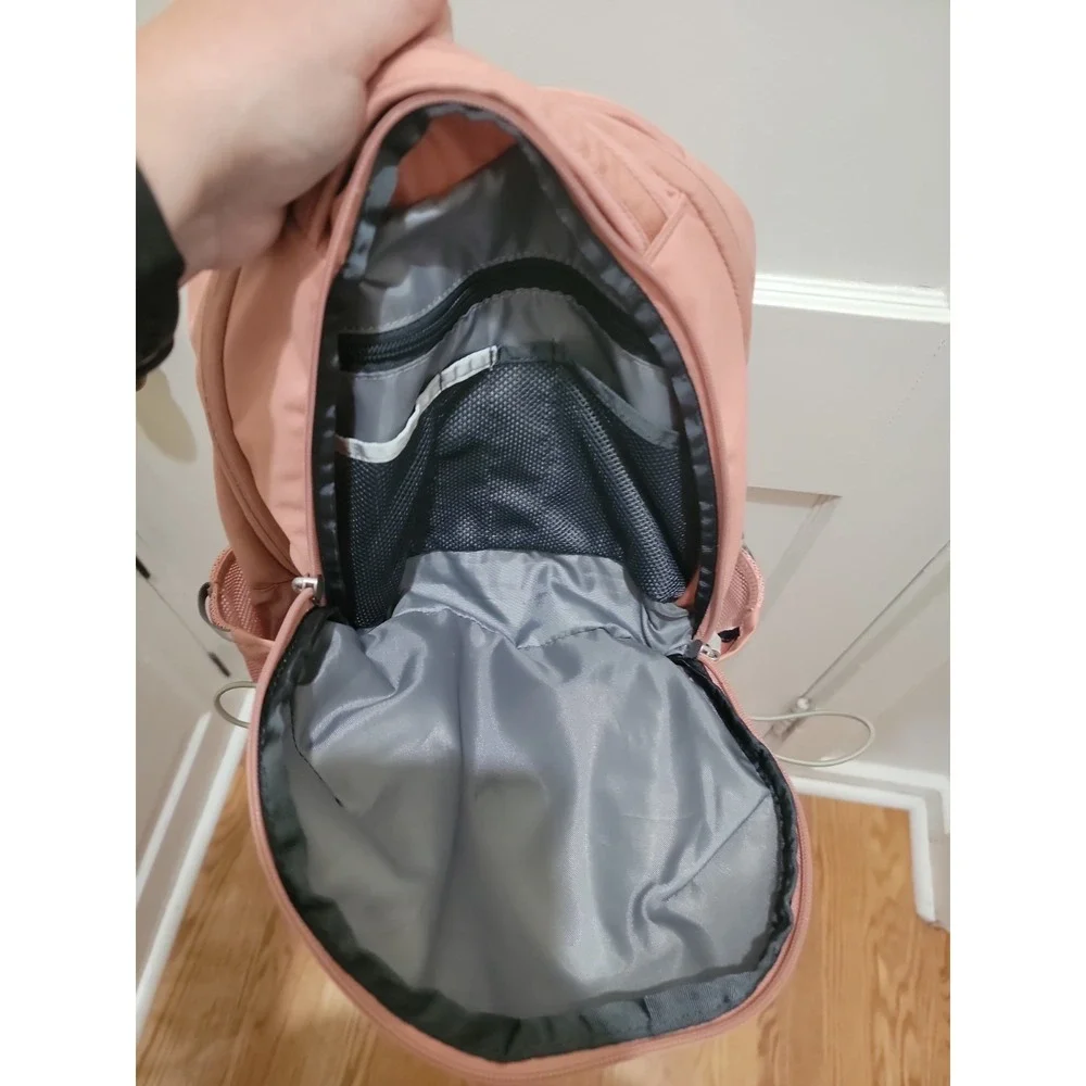 The North Face Jester Peach Backpack Nylon Zip 3 Pockets Fits 15